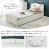 引出付 セミシングルショートベッド ホワイト ポケットコイル 画像4
