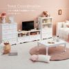 姫系 テレビ台 クリスタル調 ハンドル ホワイト 幅80cm 画像3