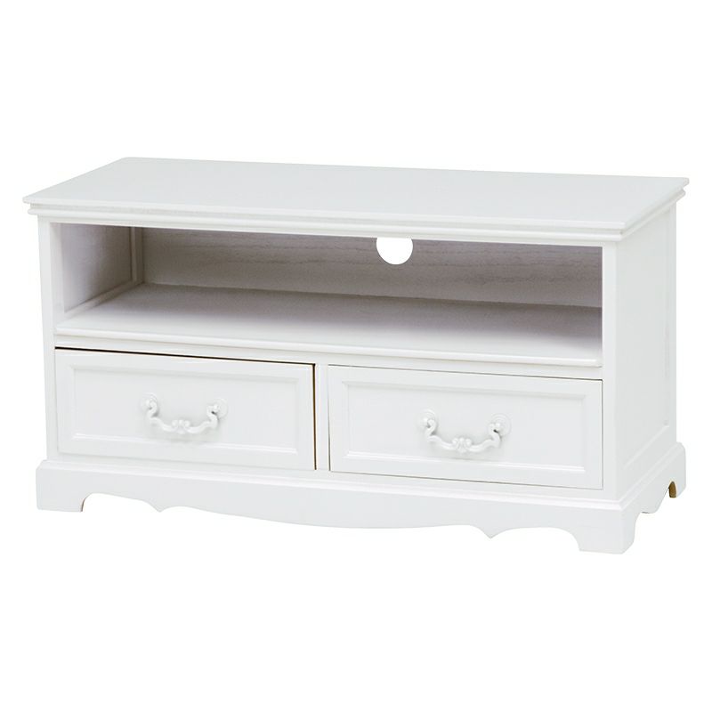 ヨーロピアン テレビ台 アンティーク調 ハンドル ホワイト 幅80cm 画像10