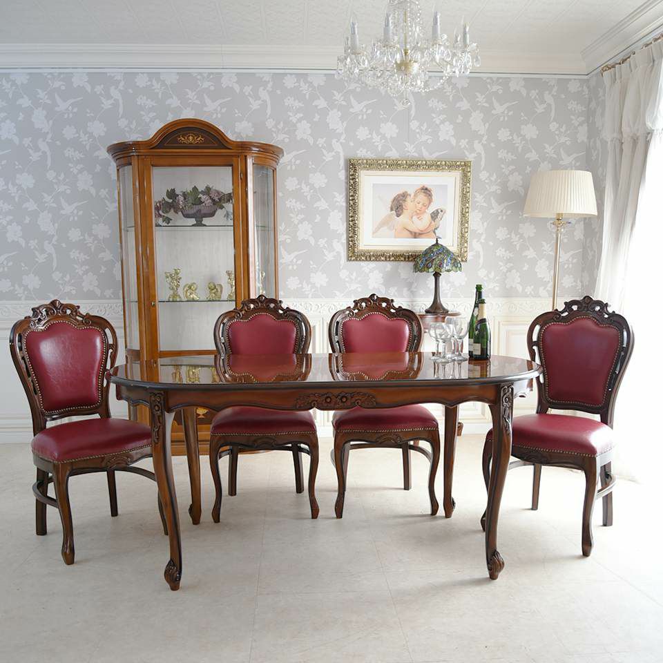 イタリアン マリナ グランデ 象嵌 オーバル ダイニングテーブル 165cm 画像8