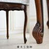 マリナカッシーリ 165cmオーバルテーブル 5点セット 合皮グリーン 画像4