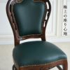 マリナカッシーリ 165cmオーバルテーブル 5点セット 合皮グリーン 画像6