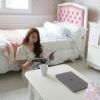 姫系シングルベッド ピンク 白家具 ロココ調 画像18