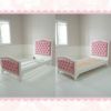 姫系セミダブルベッド ピンク 白家具 ロココ調 画像10