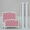 姫系セミダブルベッド ピンク 白家具 ロココ調 画像13