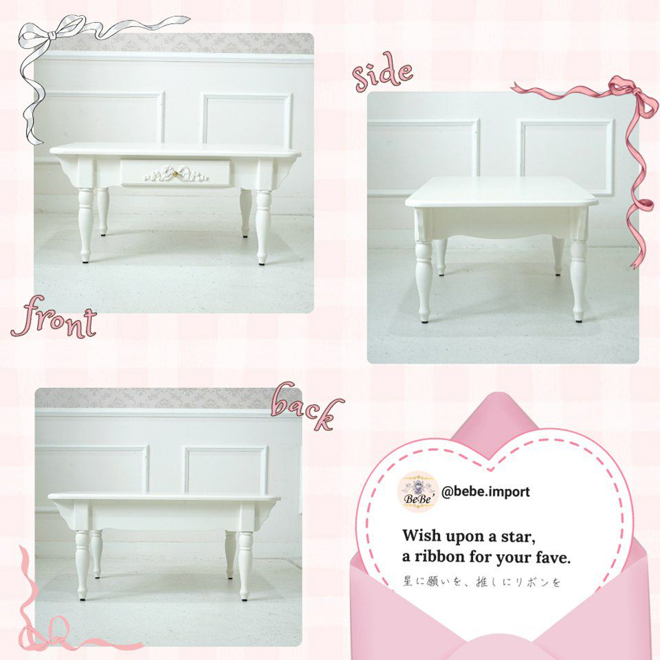 姫系 センターテーブル ローテーブル 引き出し付き 画像15