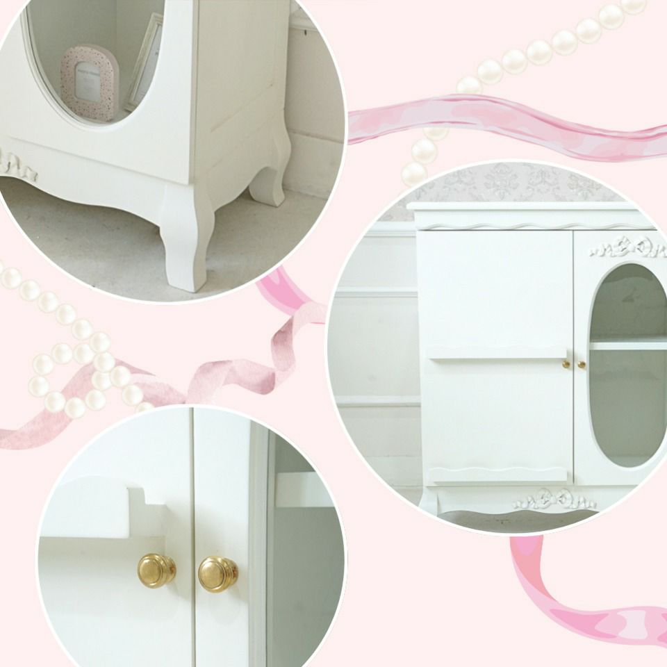 姫系キャビネット 推し活収納 ロココ調チェスト 画像7
