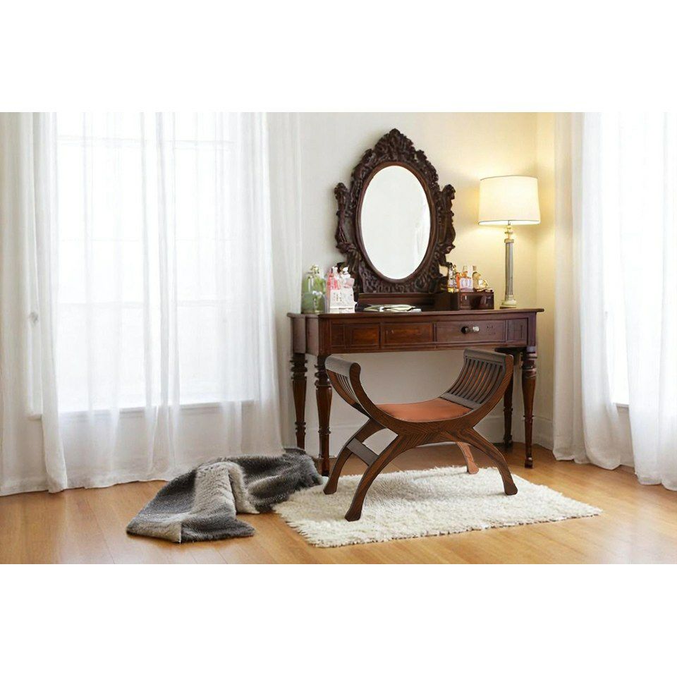 アンティーク調 スツール 英国調 足置き オーク材 玄関椅子 高級 画像8