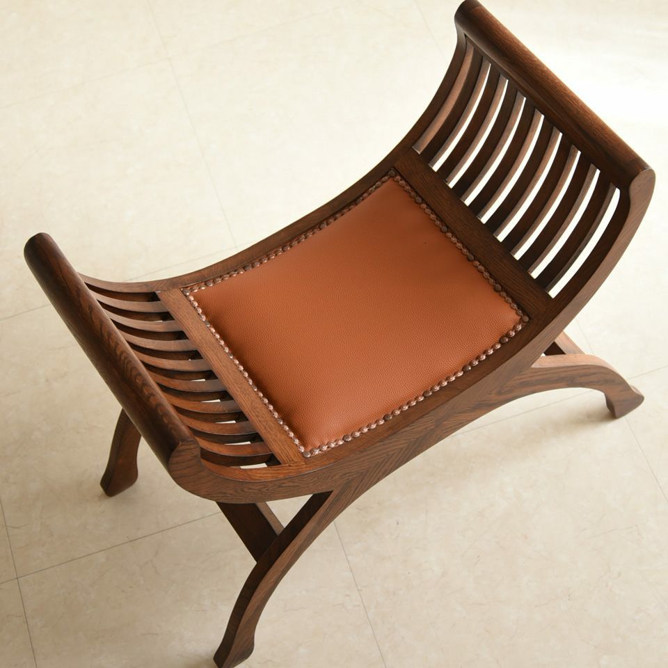 アンティーク調 スツール 英国調 足置き オーク材 玄関椅子 高級 画像12