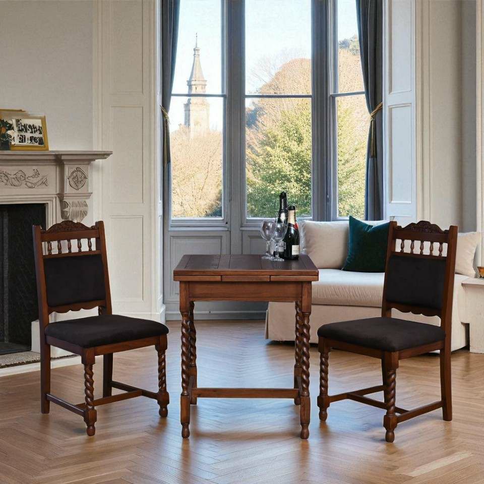 アンティーク調 伸長式 テーブル 英国調 ダイニングテーブル オーク材 高級 画像3