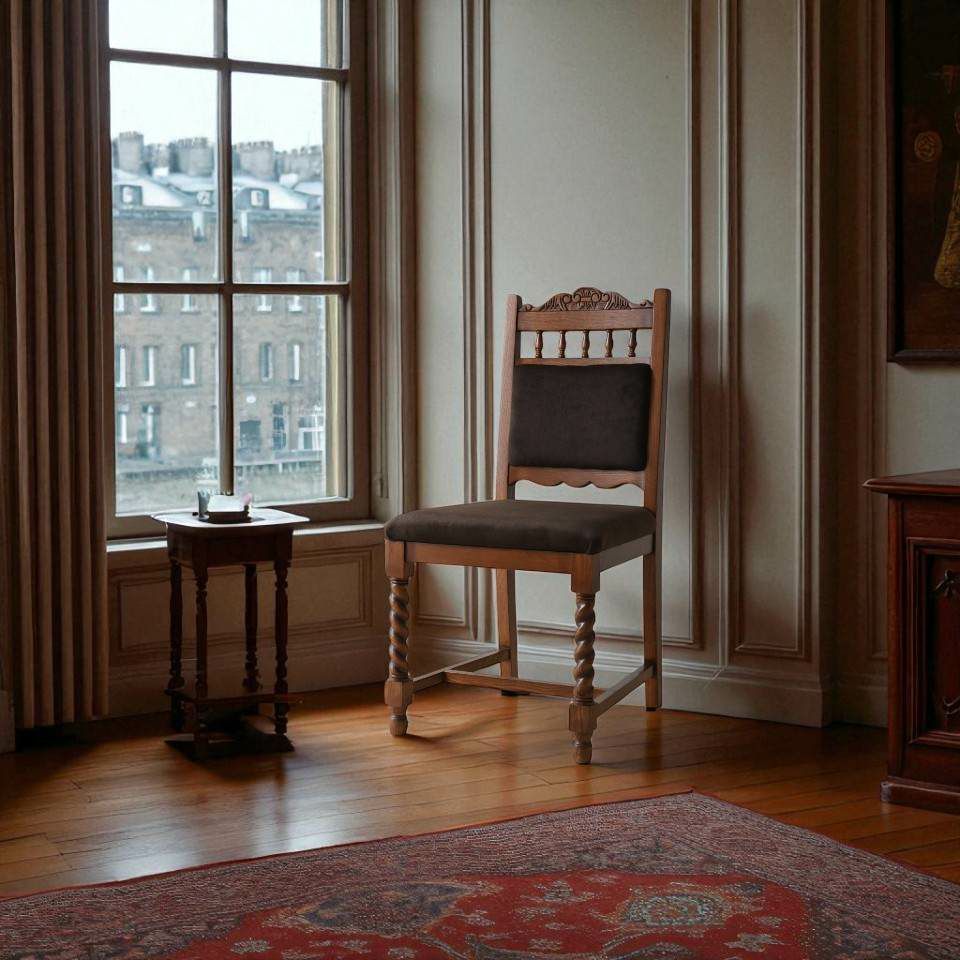 アンティーク調 ダイニングチェア 英国調 椅子 オーク材 高級 画像6