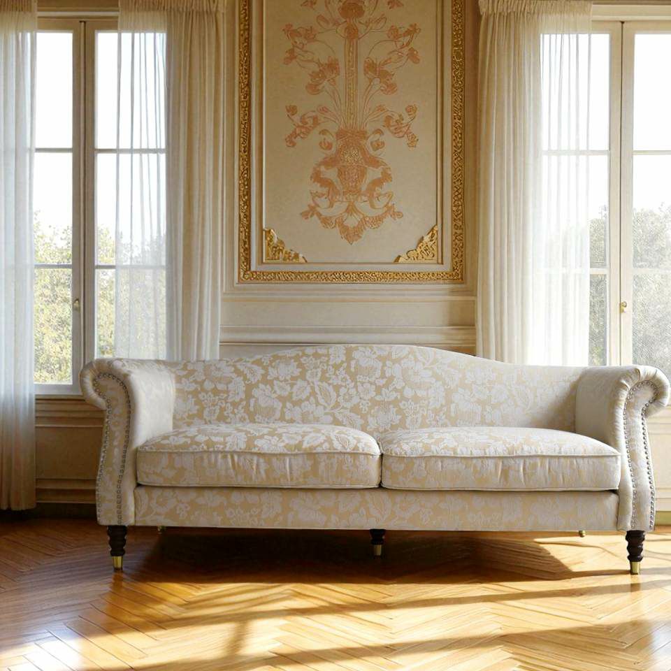 ヨーロピアン クラシック ロココ調 3人掛けソファ 3Pソファ 画像6