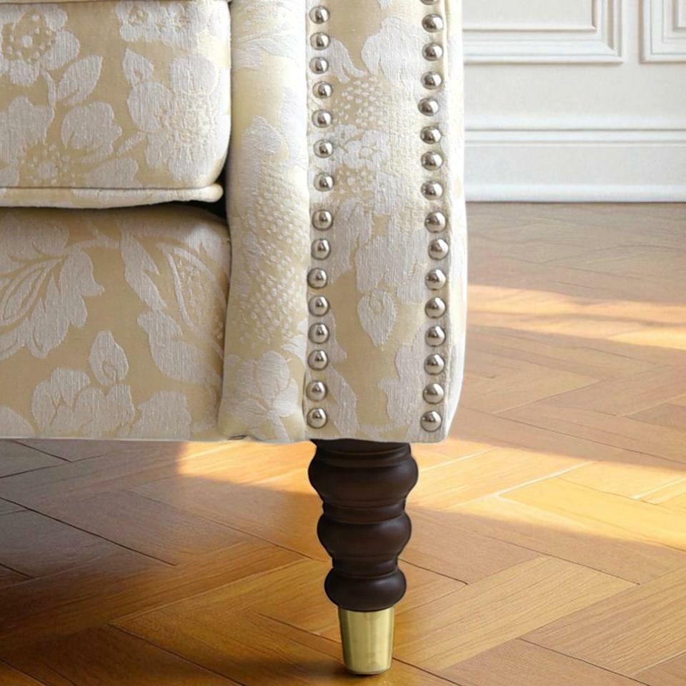 ヨーロピアン クラシック ロココ調 3人掛けソファ 3Pソファ 画像8