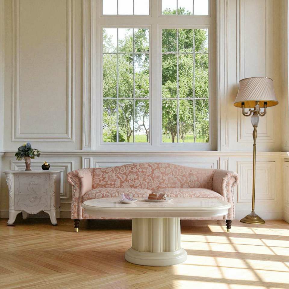 ヨーロピアン クラシック 姫系 ロココ調 3人掛けソファ 3Pソファ 画像3