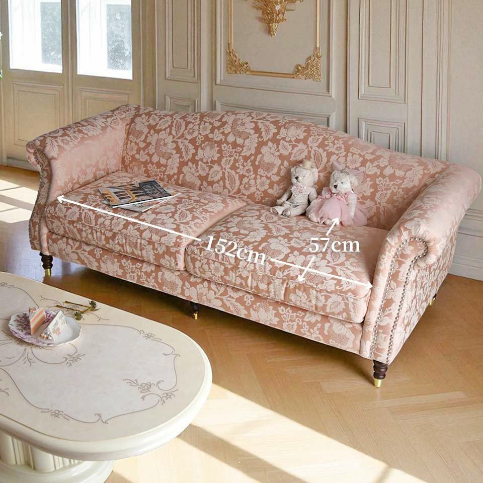 ヨーロピアン クラシック 姫系 ロココ調 3人掛けソファ 3Pソファ 画像4