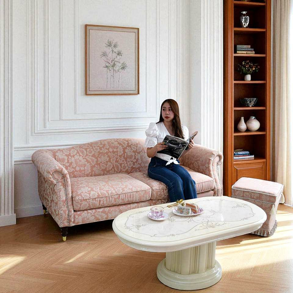 ヨーロピアン クラシック 姫系 ロココ調 3人掛けソファ 3Pソファ 画像10