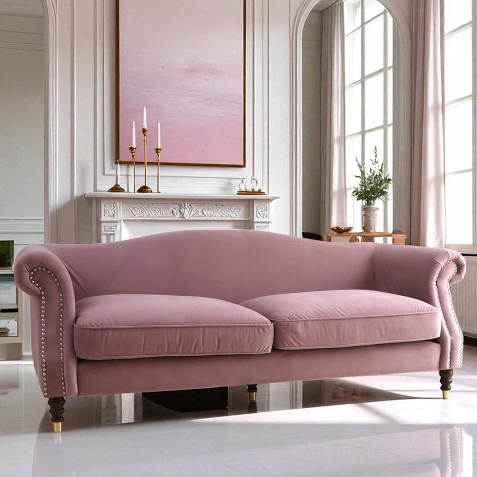 ヨーロピアン クラシック ロココ調 3人掛けソファ 3Pソファ ベルベット 画像2