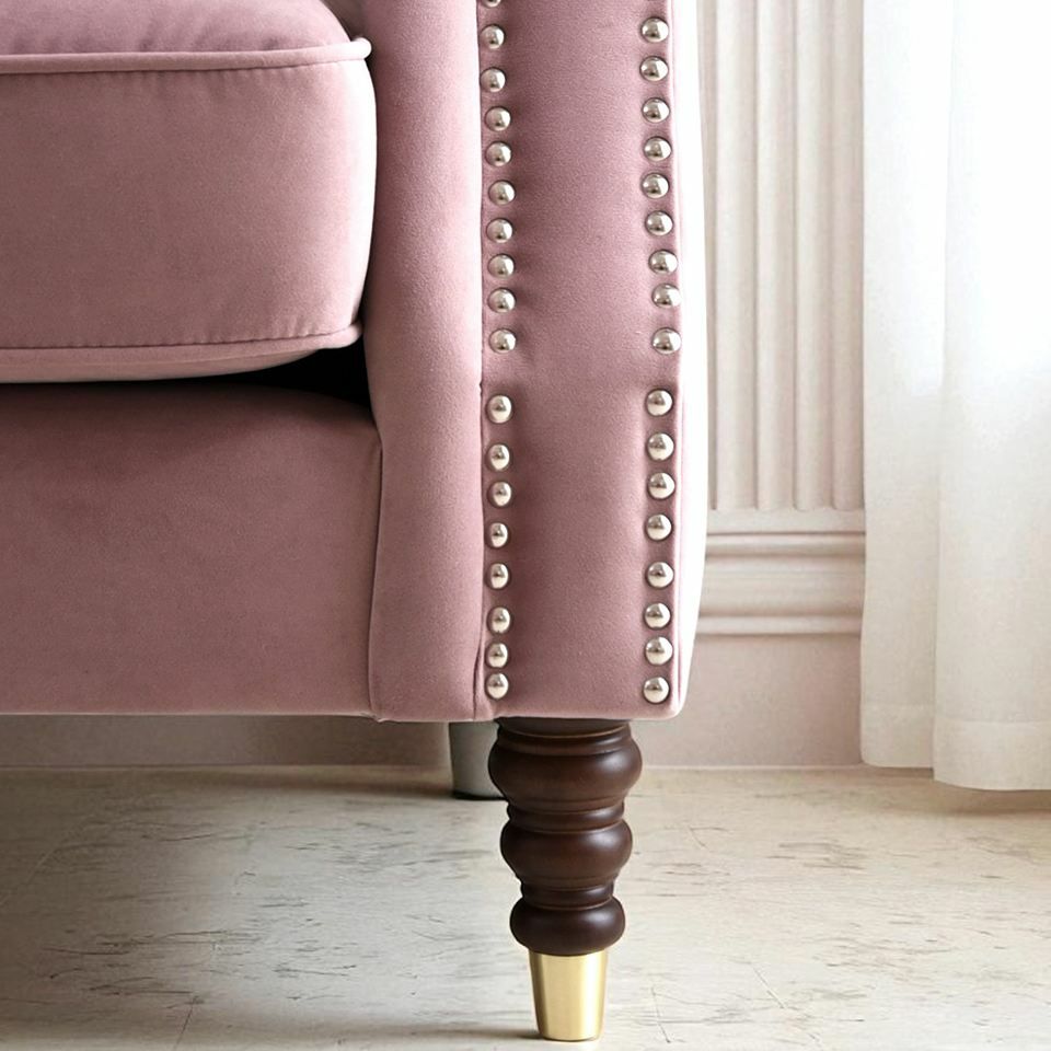 ヨーロピアン クラシック ロココ調 3人掛けソファ 3Pソファ ベルベット 画像8