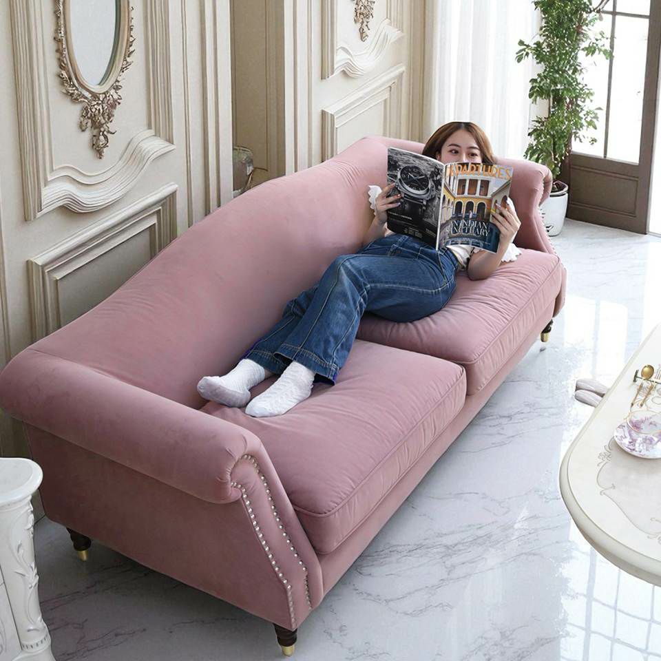 ヨーロピアン クラシック ロココ調 3人掛けソファ 3Pソファ ベルベット 画像11