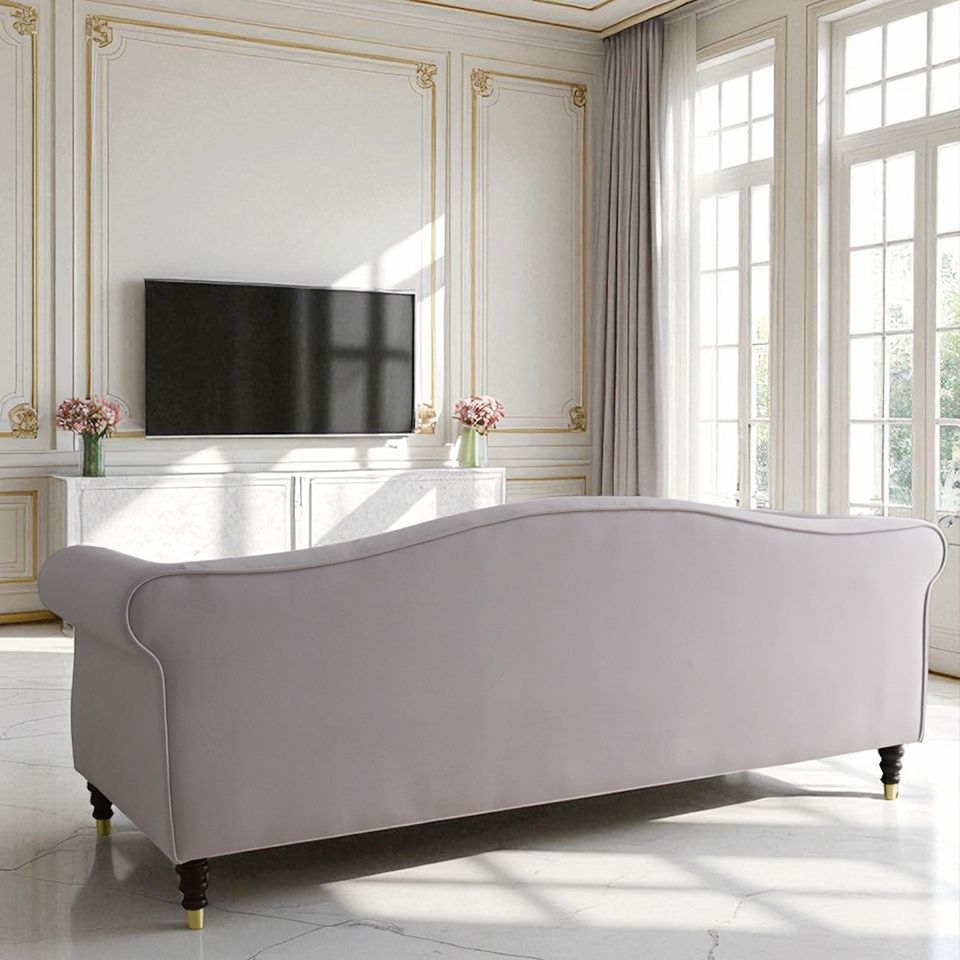 ヨーロピアン クラシック ロココ調 3人掛けソファ 3Pソファ ベルベット 画像16