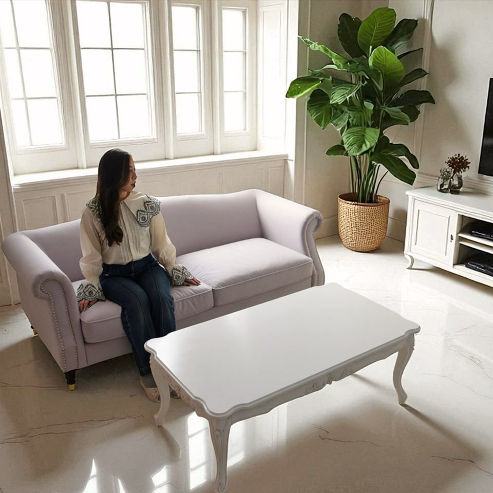 ヨーロピアン クラシック ロココ調 3人掛けソファ 3Pソファ ベルベット 画像17