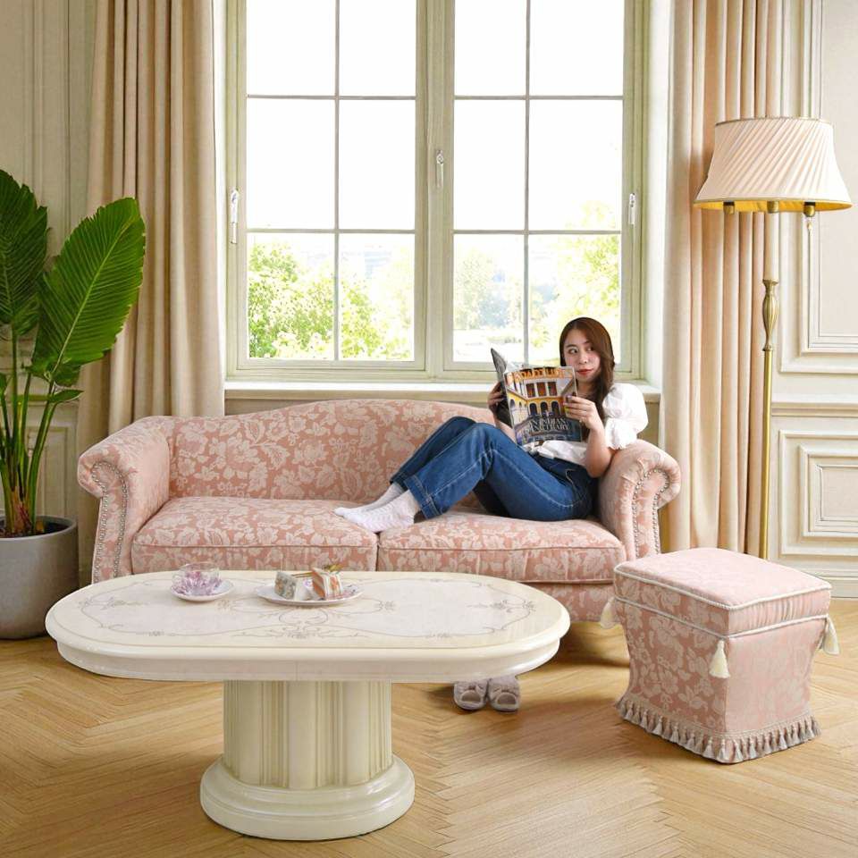 ヨーロピアン ロココ調 姫系 タッセル付き スツール 画像3