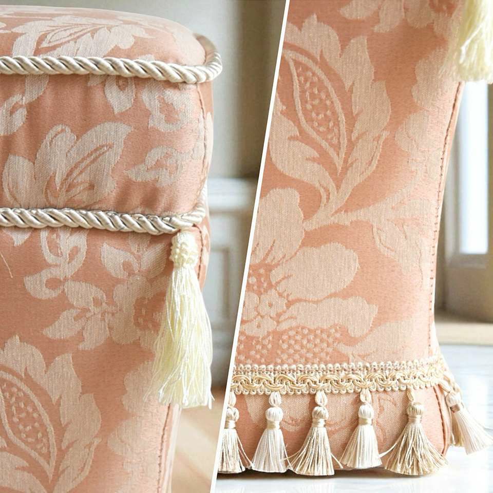 ヨーロピアン ロココ調 姫系 タッセル付き スツール 画像6