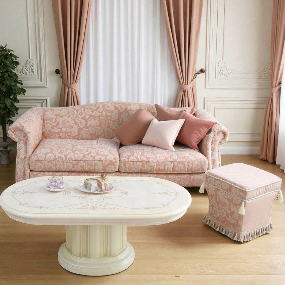 ヨーロピアン ロココ調 姫系 タッセル付き スツール 画像11