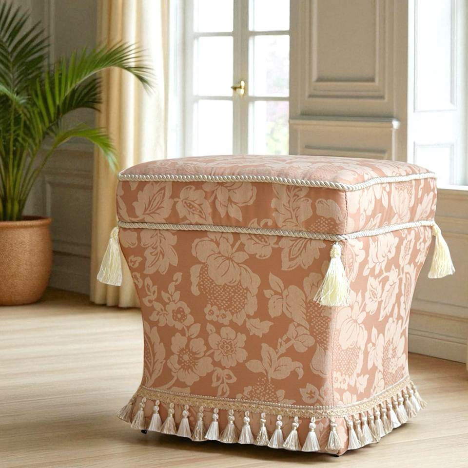 ヨーロピアン ロココ調 姫系 タッセル付き スツール 画像12