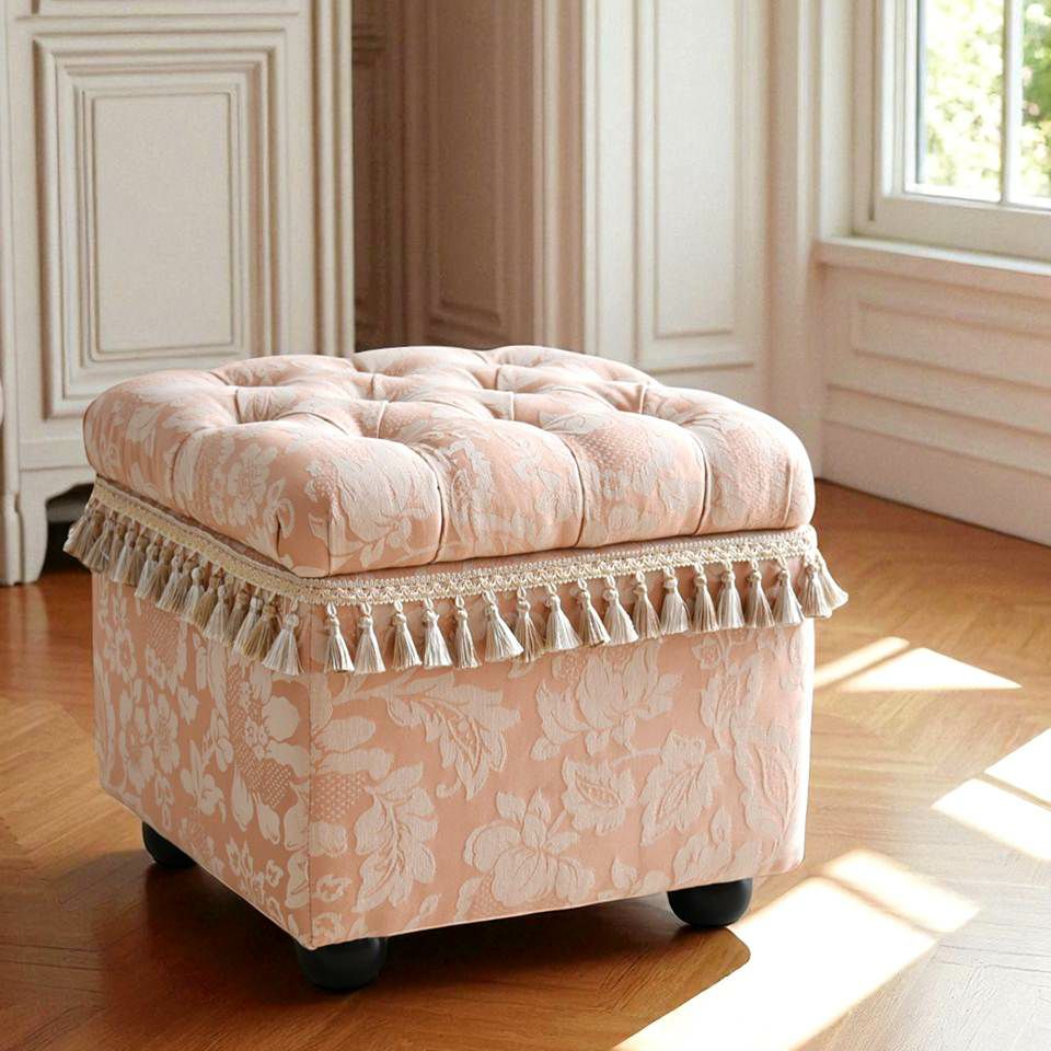 ヨーロピアン ロココ調 姫系 収納付き スツール 画像14