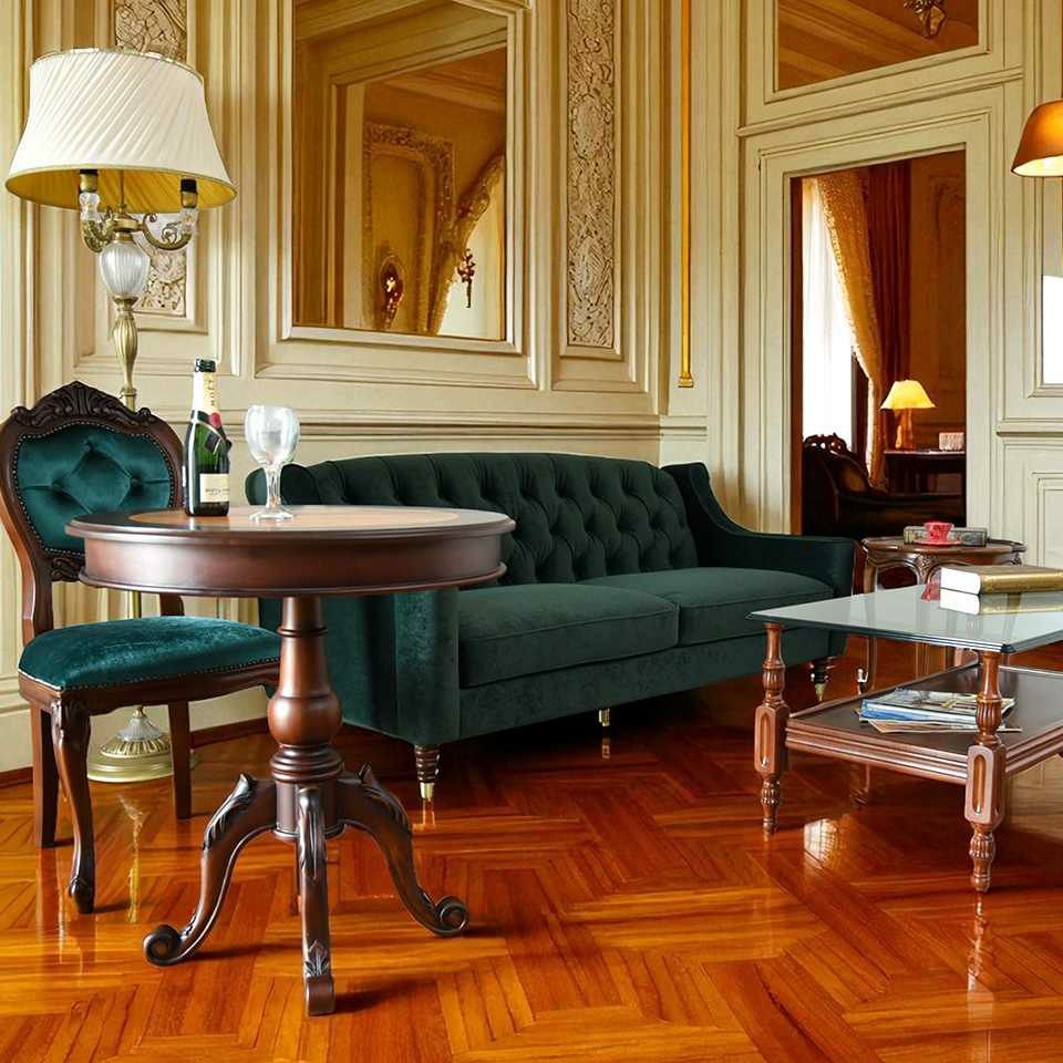 アンティーク調 ヨーロピアン 3人掛けソファ 3Pソファ ベルベット 画像18