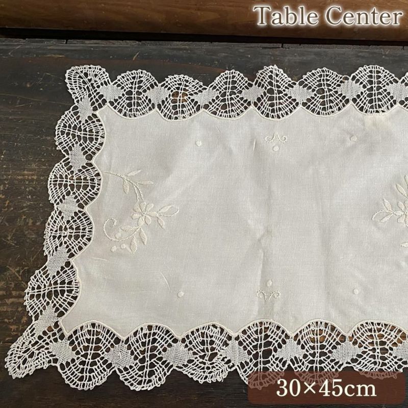 テーブルセンター 長方形 テーブルリネン 敷物 レース 画像1サムネイル