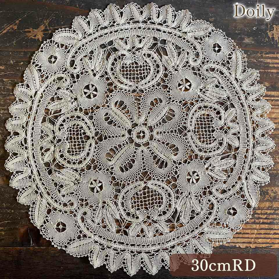 ドイリー ラウンド 敷物 花瓶敷 テーブルリネン レース 画像1サムネイル