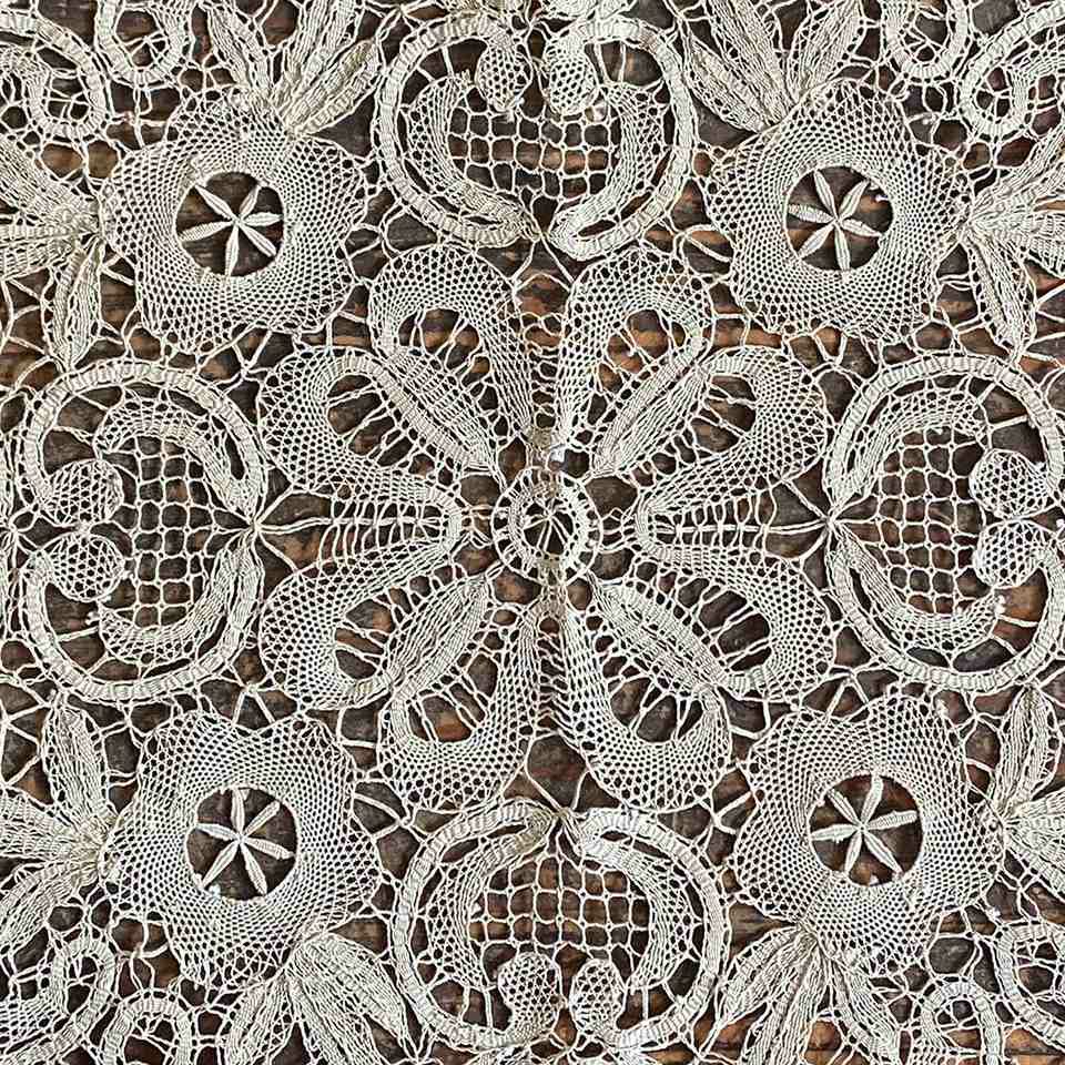 テーブルセンター オーバル テーブルリネン 敷物 レース 画像2