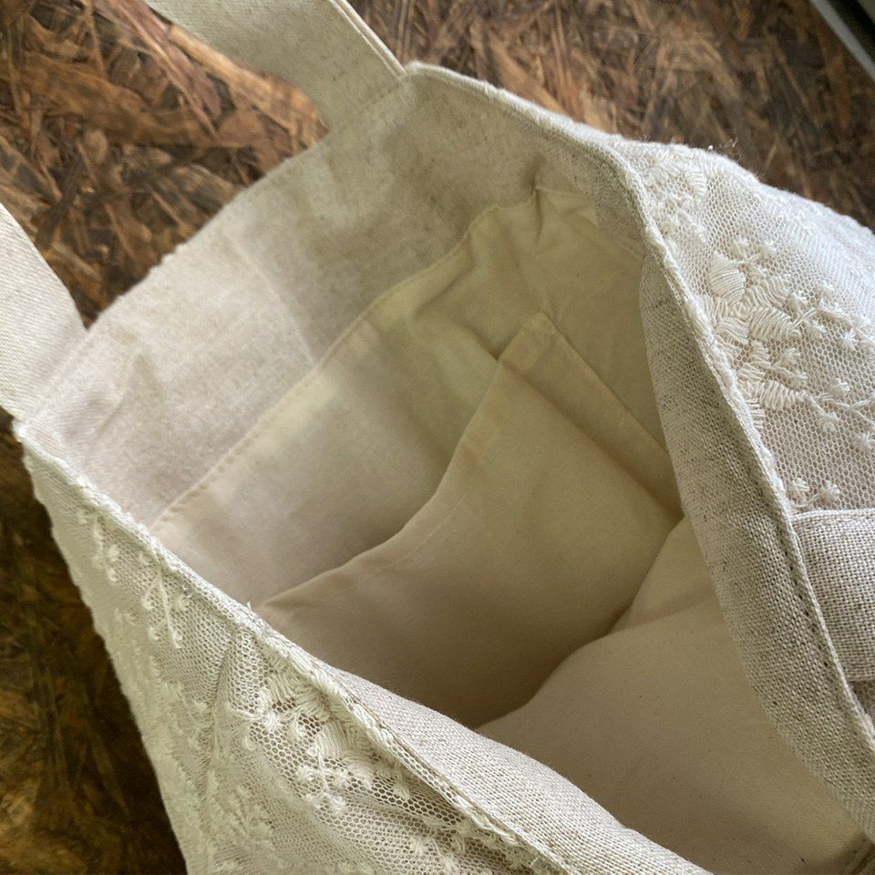 手提げバッグ バッグ 鞄 トートバッグ サブバッグ レース 画像2