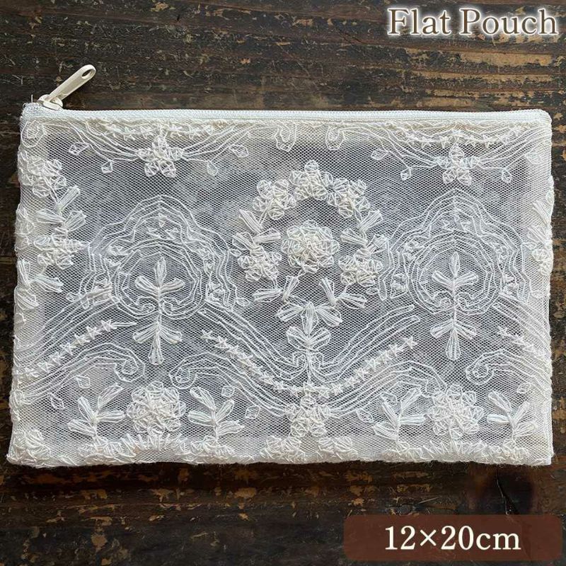 ビニールフラットポーチ ポーチ 化粧ポーチ 旅行用 レース 画像1サムネイル
