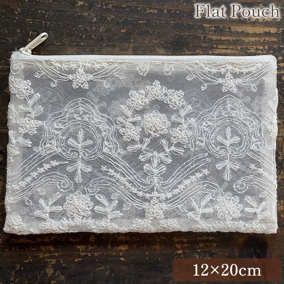 ビニールフラットポーチ ポーチ 化粧ポーチ 旅行用 レース 画像1サムネイル