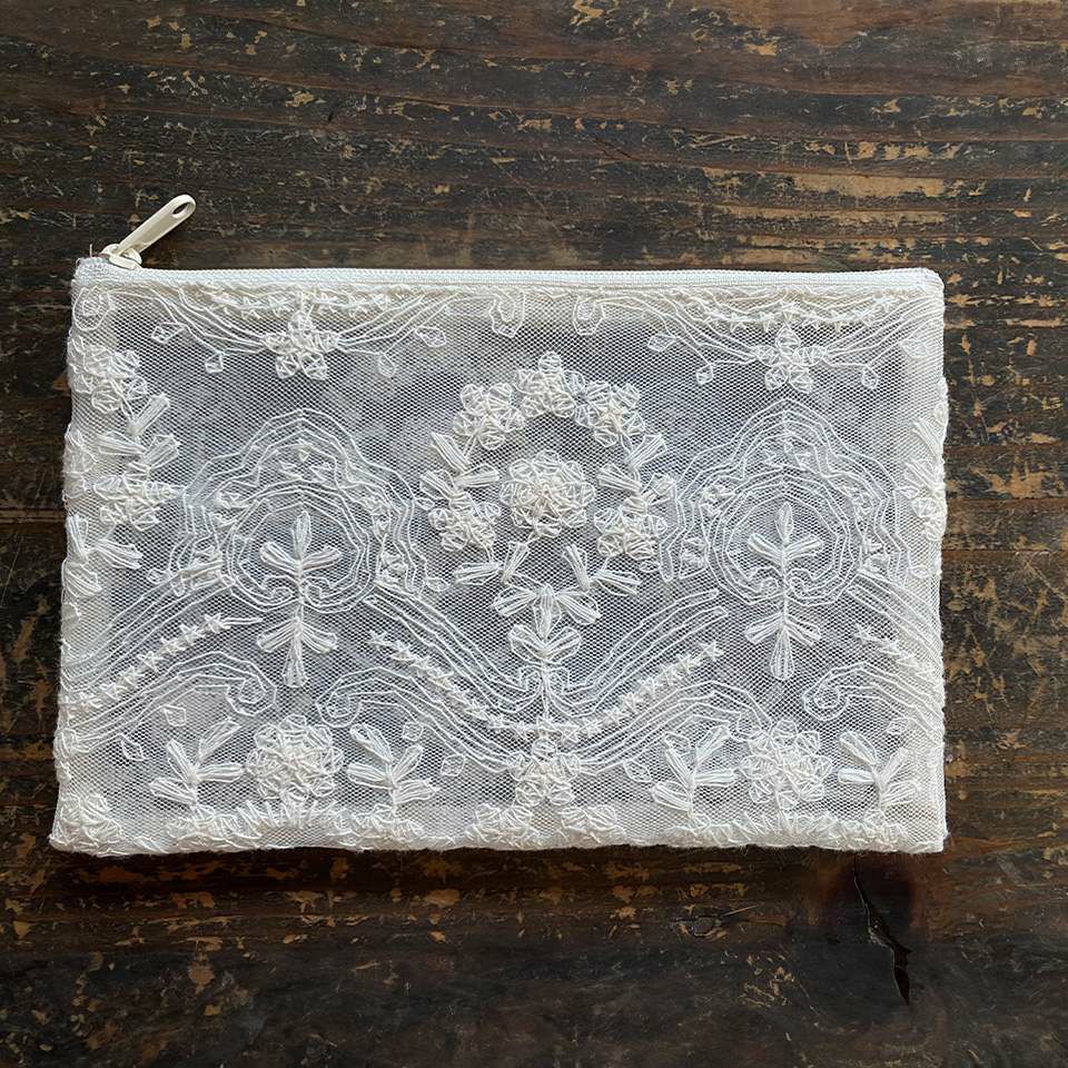 ビニールフラットポーチ ポーチ 化粧ポーチ 旅行用 レース 画像4