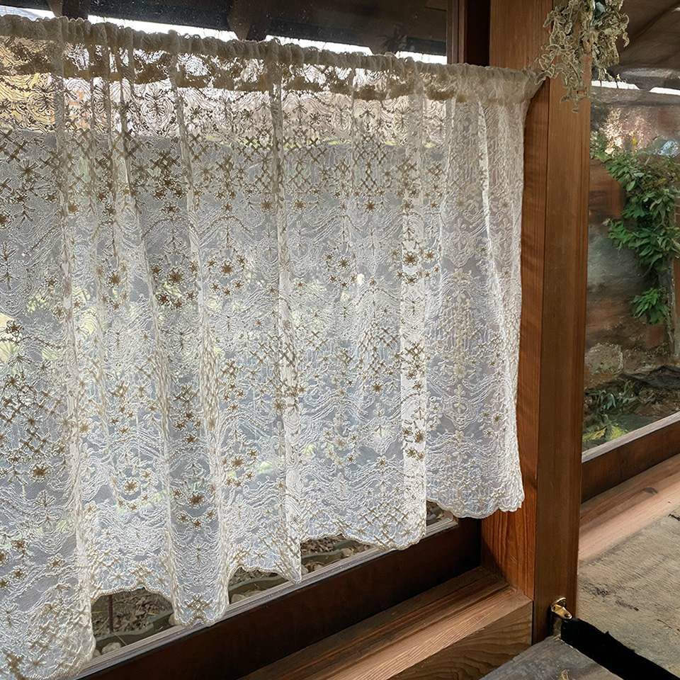カフェカーテン カーテン 窓用 小窓 目隠し レース 画像4