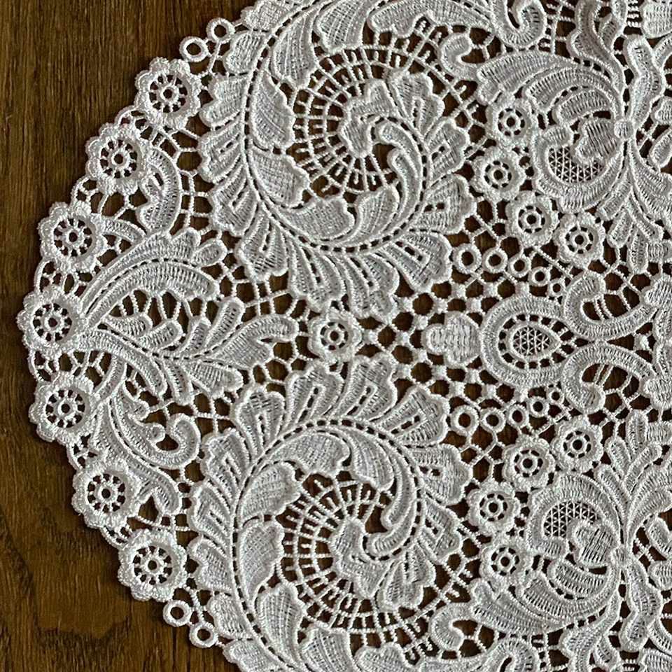 テーブルセンター オーバル テーブルリネン 敷物 レース 画像2