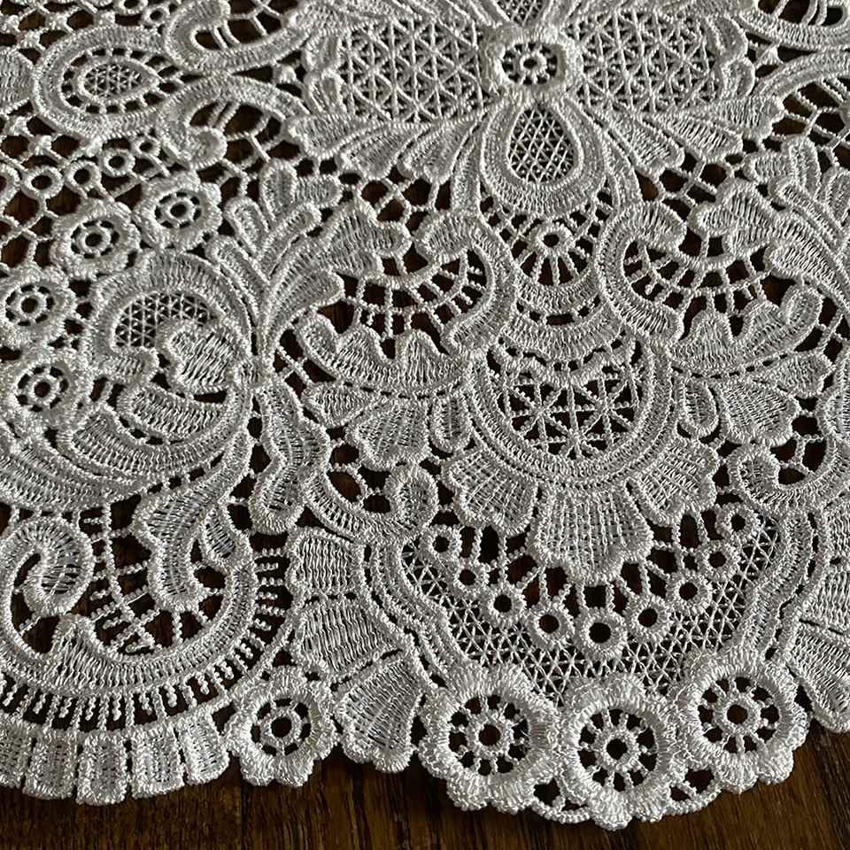 テーブルセンター オーバル テーブルリネン 敷物 レース 画像3