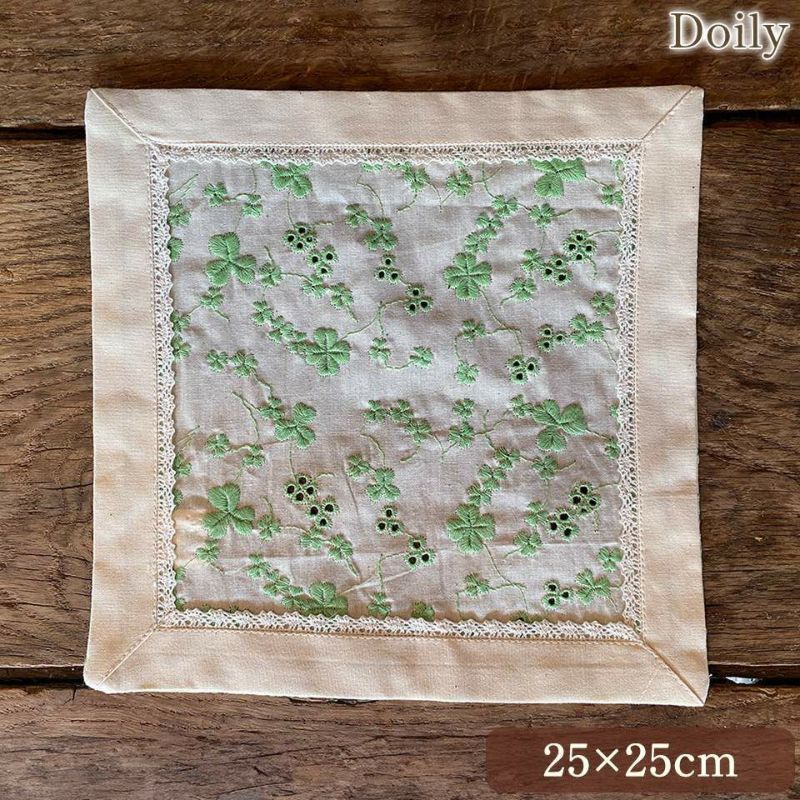 ドイリー 正方形 敷物 花瓶敷 テーブルリネン レース 画像1サムネイル