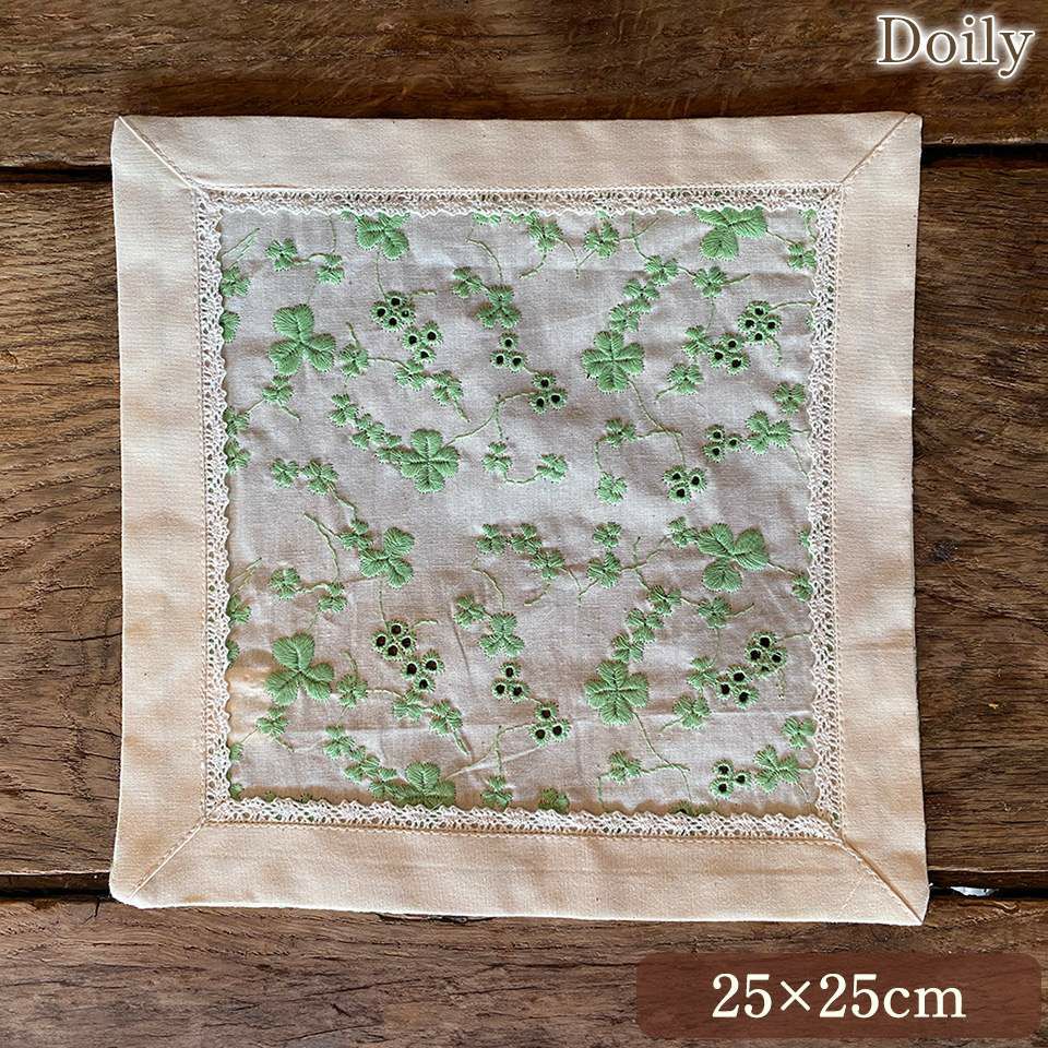 ドイリー 正方形 敷物 花瓶敷 テーブルリネン レース 画像1サムネイル