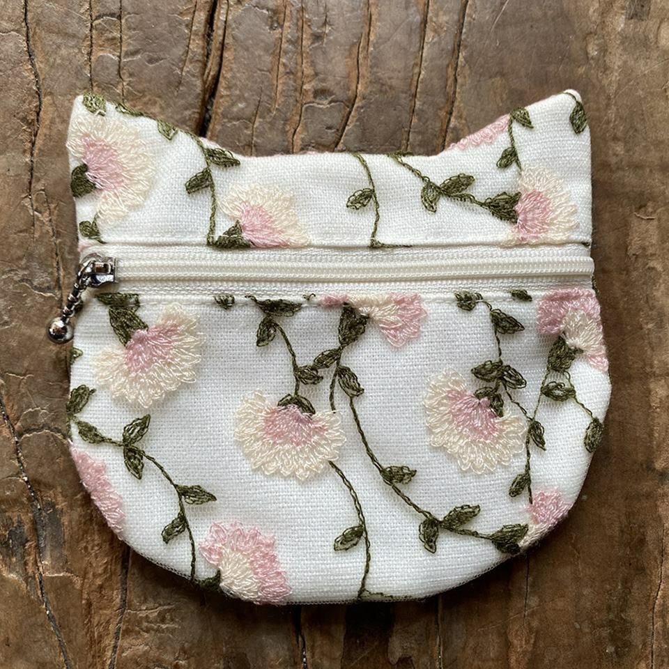 キャットポーチ ポーチ 化粧ポーチ 旅行用 レース 画像2