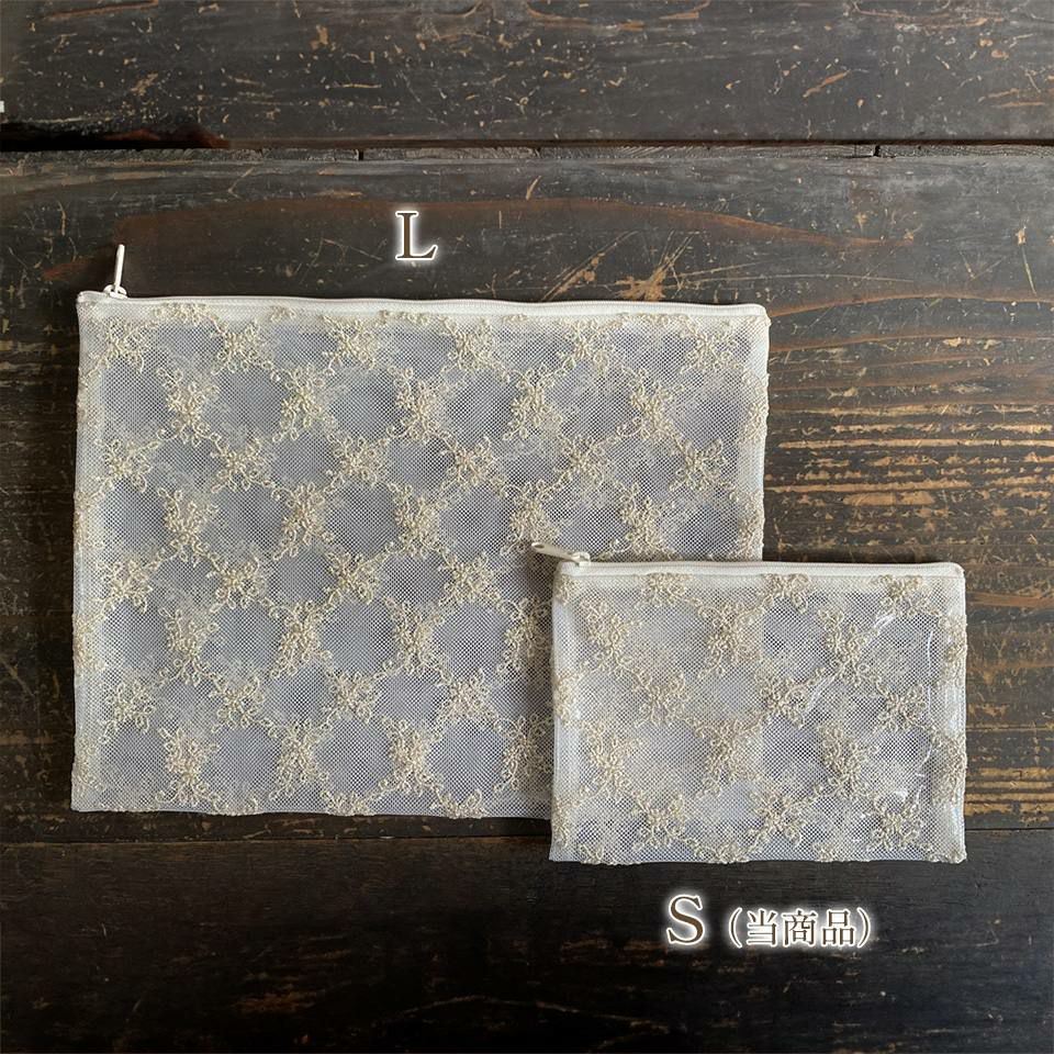 ビニールフラットポーチ ポーチ 化粧ポーチ 旅行用 レース 画像4