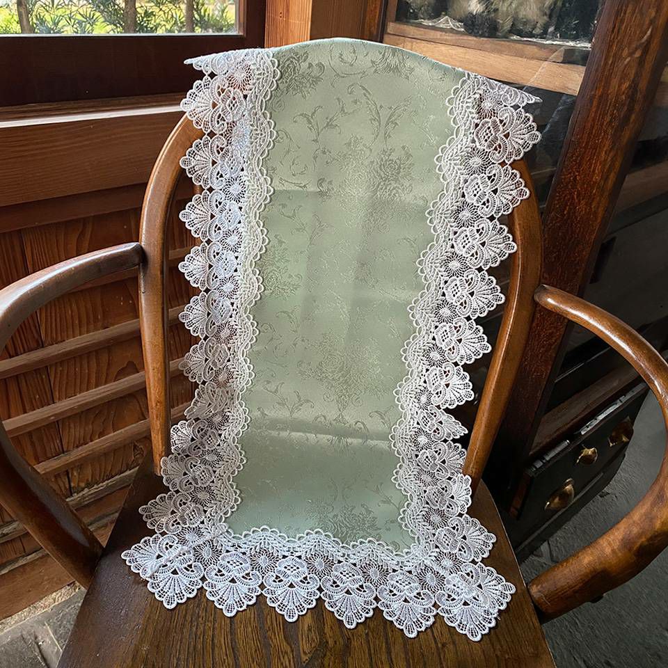 テーブルセンター 長方形 テーブルリネン 敷物 レース 画像4