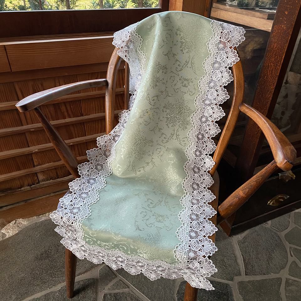 テーブルセンター 長方形 テーブルリネン 敷物 レース 画像4