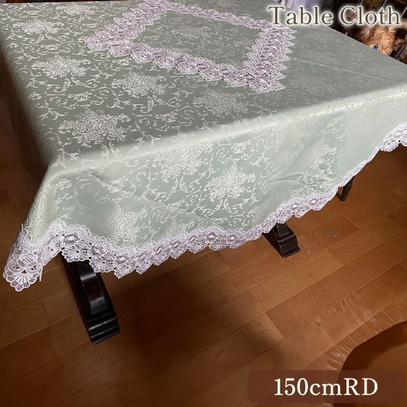 テーブルクロス ラウンド テーブルリネン レース 画像1サムネイル