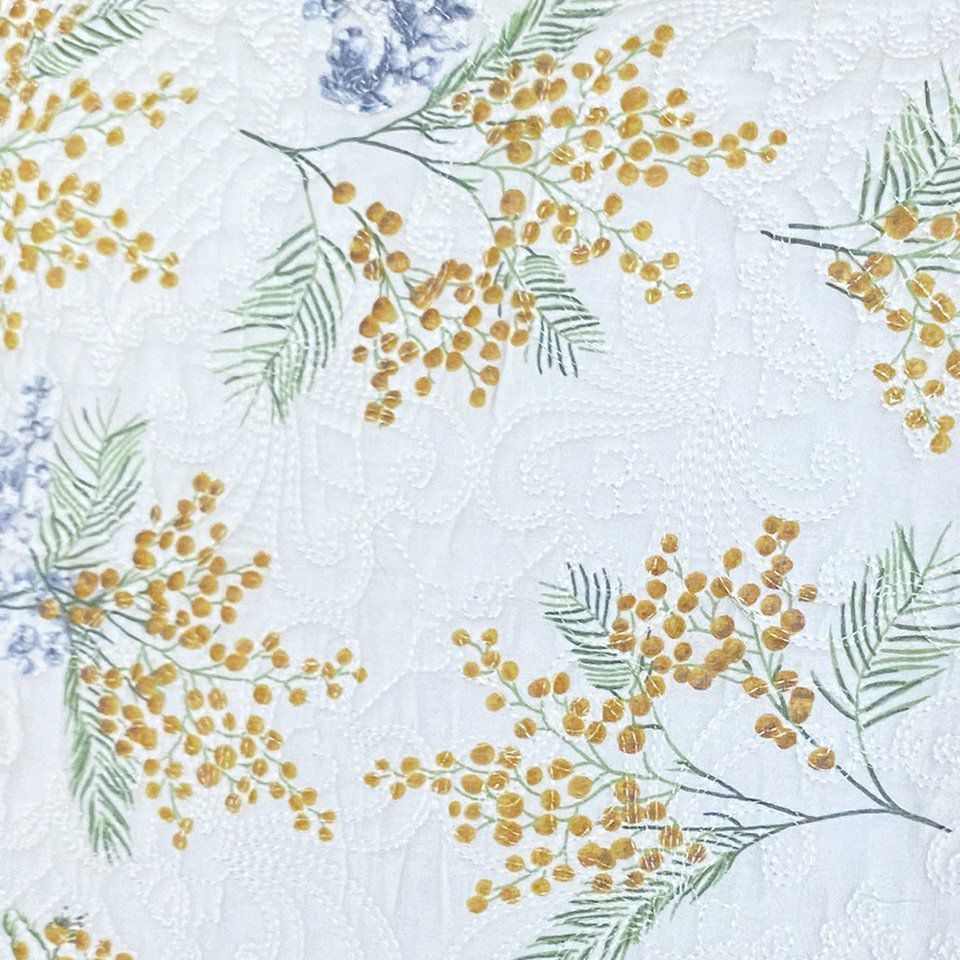 クッションカバーのみ 正方形 キルト ホワイトキルト 画像2