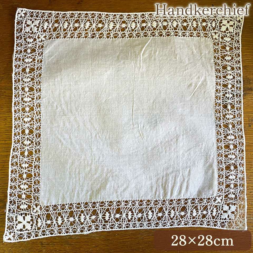 ハンカチ ホワイト 白 フォーマル ポケット用 携帯用 レース 画像1サムネイル